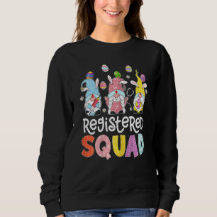 Kvinnoregistrerade Squad Bunny Gnome Eggs Hunting T Shirt