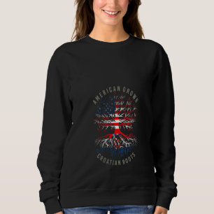 Kvinnorna American Grown Kroates Roots Usa Kroatie T Shirt