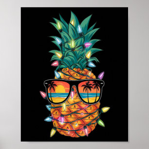 Kvinnorna Ananas Julgran Ljus Julafton Kvinnor Poster