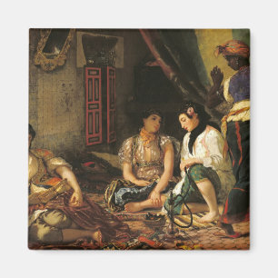 Kvinnorna av Algiers i deras lägenhet, 1834 Magnet