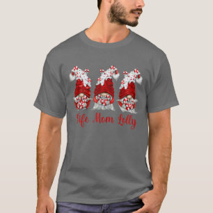 Kvinnorna Candy cane Gnome Makfe Mamma Personalize T Shirt