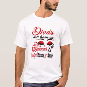 Kvinnorna Divas föds den 21 september Våg T Shirt
