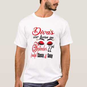 Kvinnorna Divas föds den 22 september och Våg föde T Shirt