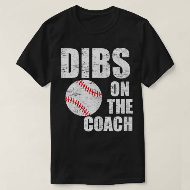 Kvinnorna dobbas på Coach Funny Baseball Coach T Shirt (Design framsida)