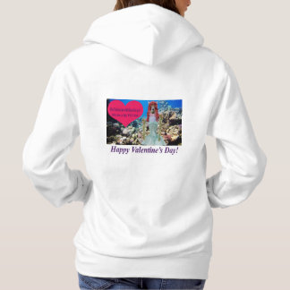 Kvinnorna hoodie. Glad Alla hjärtans dag. T Shirt