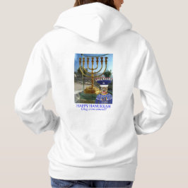 Kvinnorna hoodie. Lycklig Hanukkah. lejon T Shirt