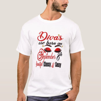 Kvinnorna i Divas föds den 8 september Våg T Shirt