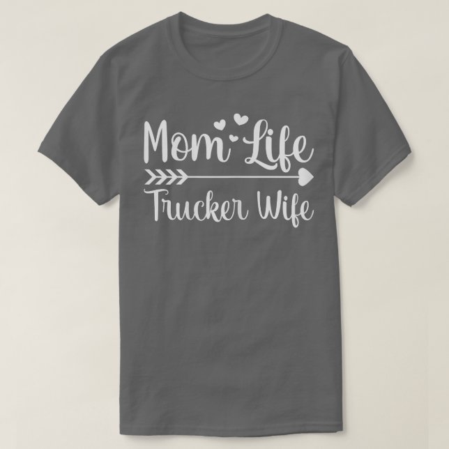 Kvinnorna i Mamma Life Trucker Maka American Truck T Shirt (Design framsida)