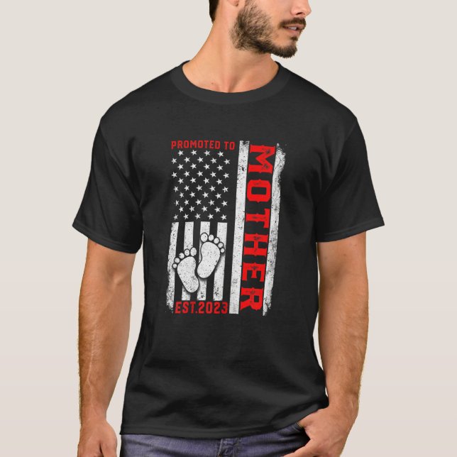 Kvinnorna i USA flagga, som befordrades till Mor E T Shirt (Framsida)