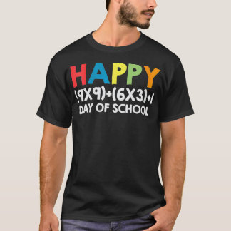Kvinnorna Lycklig 100:e (99)+(63)+1-dagarsstudieda T Shirt