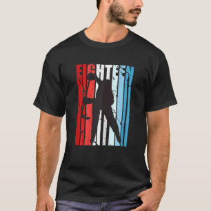 Kvinnorna Retro Girl 18th Ice Hockey Birthday Play T Shirt