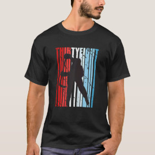 Kvinnorna Retro Womens 38th Ice Hockey Birthday Pl T Shirt