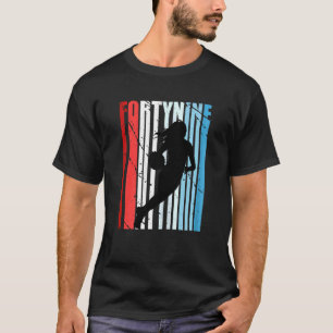 Kvinnorna Retro Womens 49th Basketball Birthday Pl T Shirt