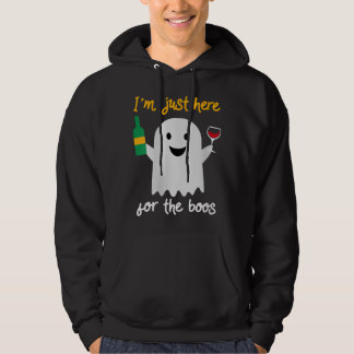 Kvinnorna vin im här bådar roligt halloween hoodie