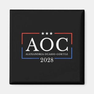 Kvinnornas Aoc för president 2028 - enkelt tecken  Magnet