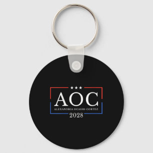 Kvinnornas Aoc för president 2028 - enkelt tecken Nyckelring