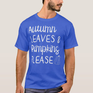 Kvinnornas Cute Höst löv & Pumpkins, snälla Fall T Shirt
