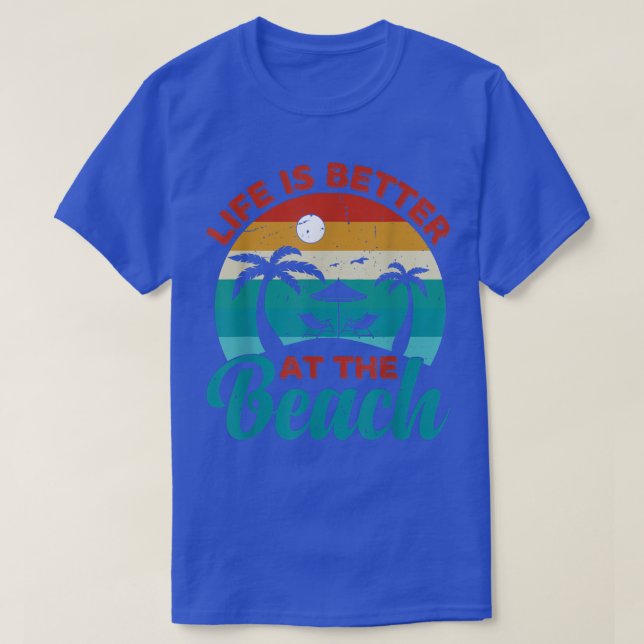 Kvinnornas retro sommaruppehälle är bättre på  t shirt (Design framsida)