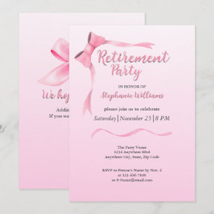 kvinnornas rosa i eleganten pension party inbjudningar
