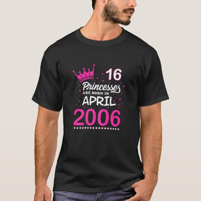Kvinnors 16:e födelsedag Rosan föds T Shirt (Framsida)