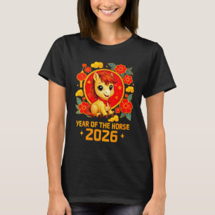 Kvinnors 2026 år av hästen Lunar Nyår 2026 T Shirt