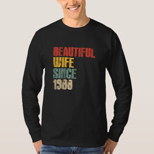Kvinnors 35e Bröllop-årsdag för hennes handmål W T Shirt (Framsida)