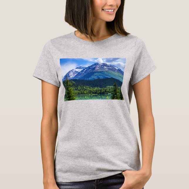 Kvinnors 3/4 Sleeve Shirt Tee Shirt (Framsida)