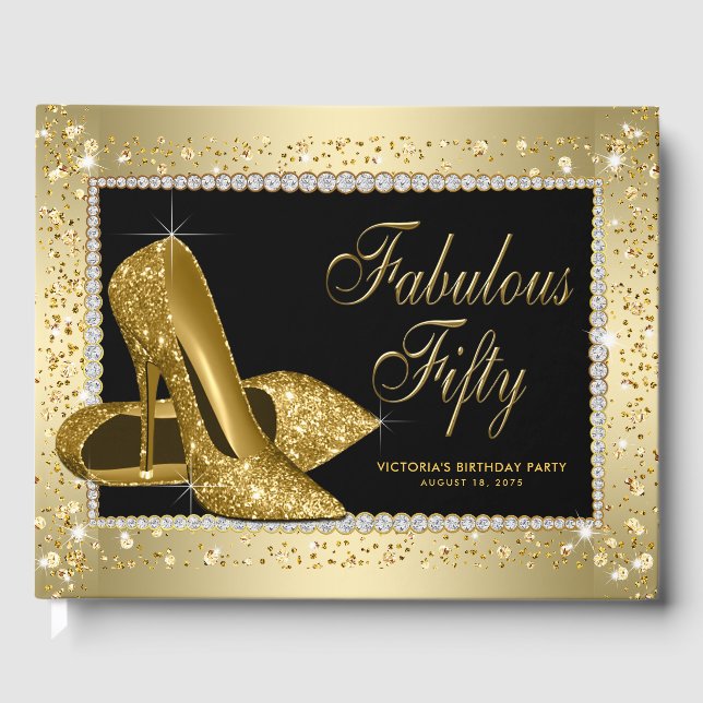 Kvinnors 50:e Födelsedagsfesten Guest Bok (Framsida)