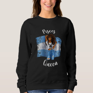 Kvinnors Afro Argentinsk Fiskarnas Drottning Svart T Shirt