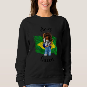 Kvinnors Afro Brasiliansk Väduren Drottning Afrika T Shirt