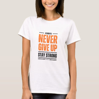 Kvinnors aldrig Ge uppåt T Shirt