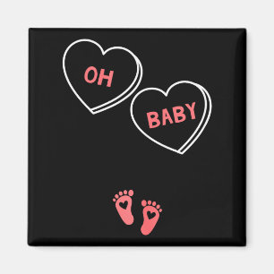 Kvinnors Alla Hjärtans Dag Graviditets Annonsering Magnet