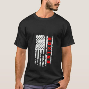 Kvinnors amerikanska Flagga Boxing Sports Apparel T Shirt