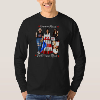 Kvinnors amerikanska uppfödda Puerto Rico blod Pue T Shirt