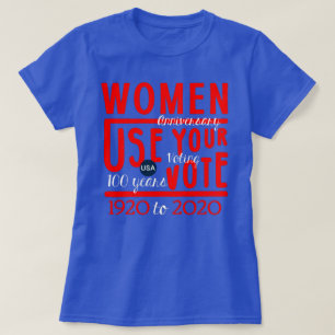 Kvinnors Använda Röstframdesign T Shirt