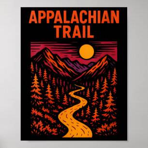 Kvinnors Appalachian Trail Vandringseventyr Retro  Poster