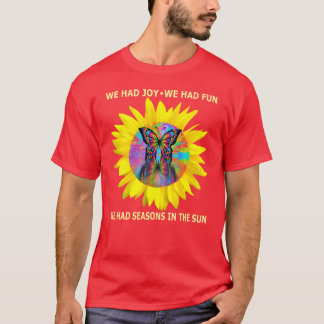 Kvinnors Årstider i Solen Retro 70-tals Lyrisk Fjä T Shirt