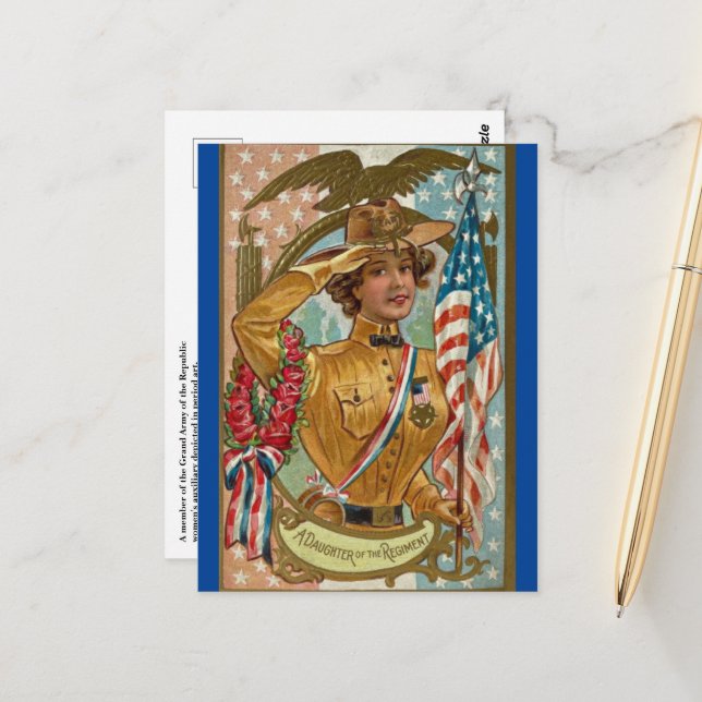 Kvinnors assistent till SUVCW Vykort (Fram/Back In Situ)