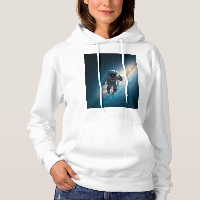 Kvinnors Astronaut Rymd Galax Tröja Med Huva (Framsida)