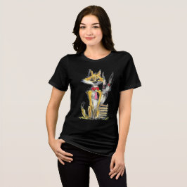 Kvinnors Avslappnad T-Shirt med konstnärlig Teckna