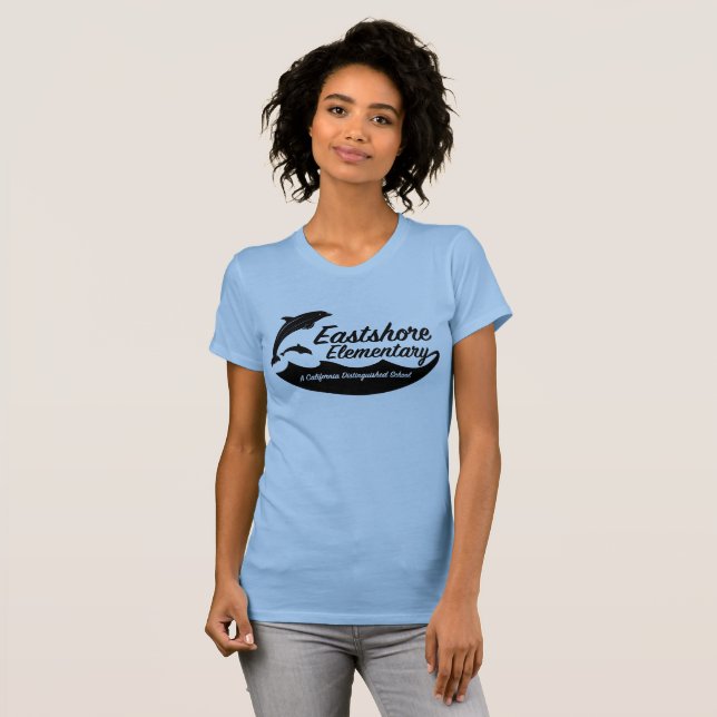Kvinnors Baby blue jumpdockor T-Shirt (Hel framsida)