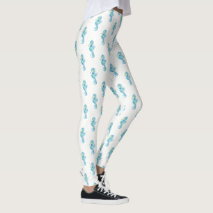 Kvinnors baljväxter-sjöhäst leggings