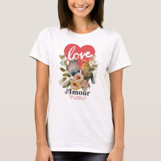 Kvinnors Basic T-Shirt amour afghan