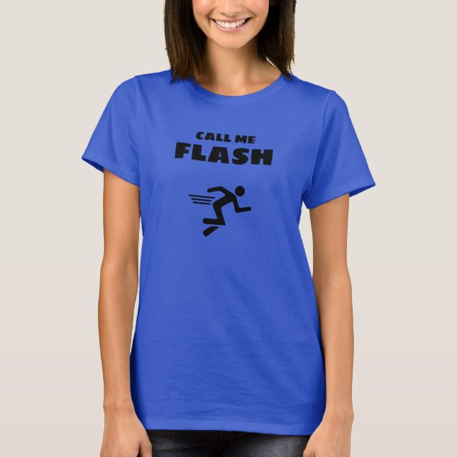 Kvinnors Basic T-Shirt | Ring Mig Flash (Framsida)