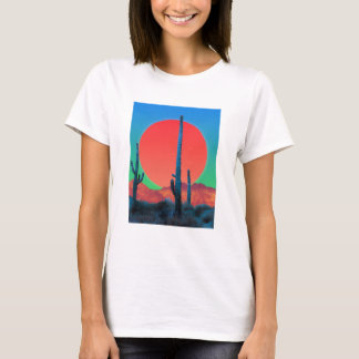 Kvinnors Basic T-Shirt Solnedgång