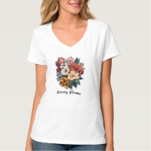 Kvinnors Basic V-ringad T-Shirt