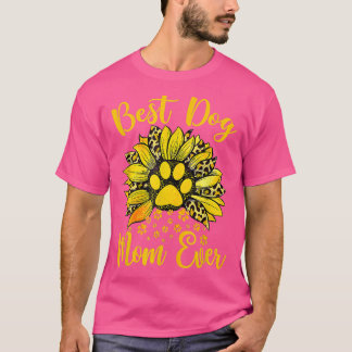 Kvinnors bästa Hund Mamma - Mors dag solrosolja T Shirt
