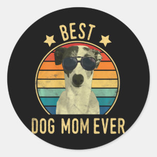 Kvinnors bästa Hund Mamma någonsin italienska Grey Runt Klistermärke