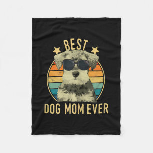 Kvinnors bästa Hund Mamma någonsin Miniature Schna Fleecefilt