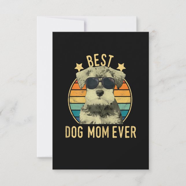 Kvinnors bästa Hund Mamma någonsin Miniature Schna OSA Kort (Framsida)